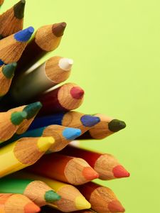 Preview wallpaper pencils, colorful, wooden, macro