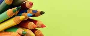 Preview wallpaper pencils, colorful, wooden, macro