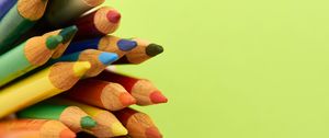 Preview wallpaper pencils, colorful, wooden, macro