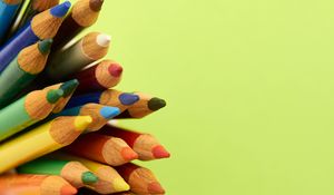 Preview wallpaper pencils, colorful, wooden, macro