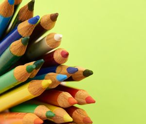 Preview wallpaper pencils, colorful, wooden, macro