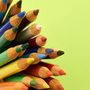 Preview wallpaper pencils, colorful, wooden, macro