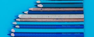 Preview wallpaper pencils, colors, shades, blue
