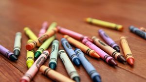 Preview wallpaper pencils, desks, multi-colored