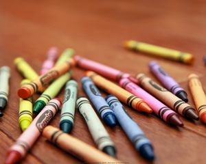 Preview wallpaper pencils, desks, multi-colored