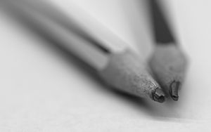 Preview wallpaper pencils, leads, close-up, texture, bw