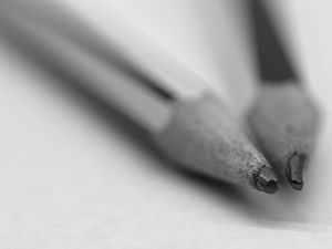 Preview wallpaper pencils, leads, close-up, texture, bw