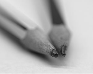 Preview wallpaper pencils, leads, close-up, texture, bw