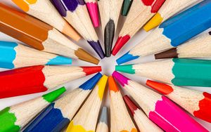 Preview wallpaper pencils, macro, creativity, multicolored