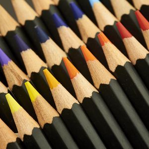 Preview wallpaper pencils, macro, wooden, colorful