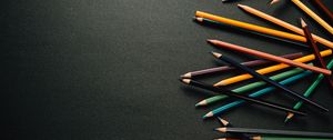 Preview wallpaper pencils, multicolored, black, surface