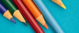 Preview wallpaper pencils, multicolored, macro, wooden