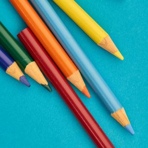 Preview wallpaper pencils, multicolored, macro, wooden