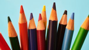 Preview wallpaper pencils, multicolored, stationery, macro