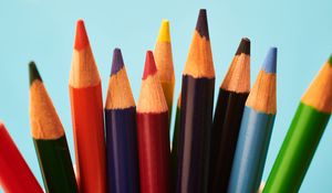 Preview wallpaper pencils, multicolored, stationery, macro