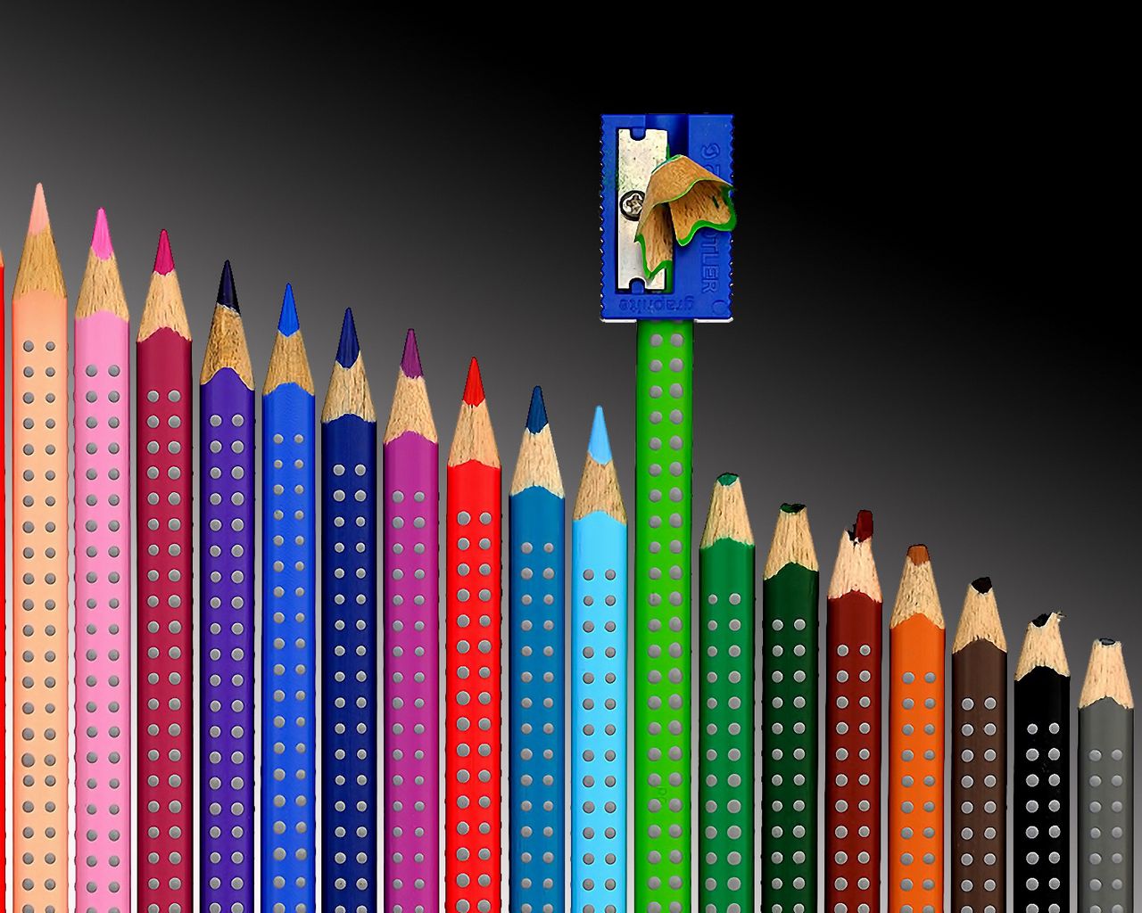 Download wallpaper 1280x1024 pencils, pencil sharpener, color standard 5:4  hd background