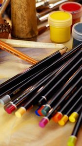 Preview wallpaper pencils, set, table, artist