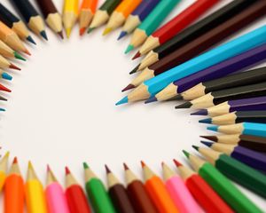 Preview wallpaper pencils, surface, colorful