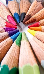 Preview wallpaper pencils, wooden, colorful, macro