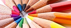 Preview wallpaper pencils, wooden, colorful, macro