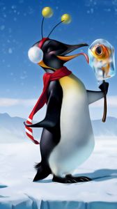 Preview wallpaper penguin, ice, snow