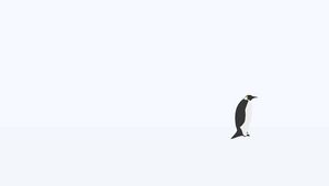 Preview wallpaper penguin, minimalism, snow