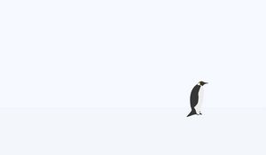 Preview wallpaper penguin, minimalism, snow