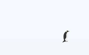 Preview wallpaper penguin, minimalism, snow