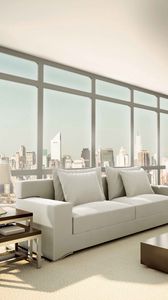 Preview wallpaper penthouse, sofa, window, style, interior