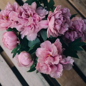 Preview wallpaper peonies, flowers, bouquet, pink