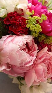 Preview wallpaper peony, freesia, flowers, bouquet