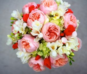 Preview wallpaper peony, freesia, hydrangea bouquet, arrangement, flowers