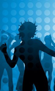 Preview wallpaper people, dancing, disco, circles