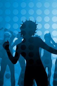 Preview wallpaper people, dancing, disco, circles