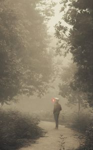 Preview wallpaper people, glow, fog, fantasy, art