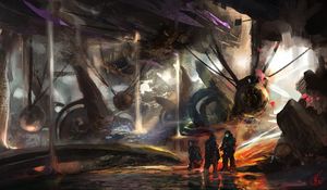 Preview wallpaper people, ruins, art