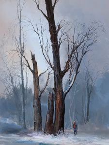 Preview wallpaper people, trees, forest, winter, art