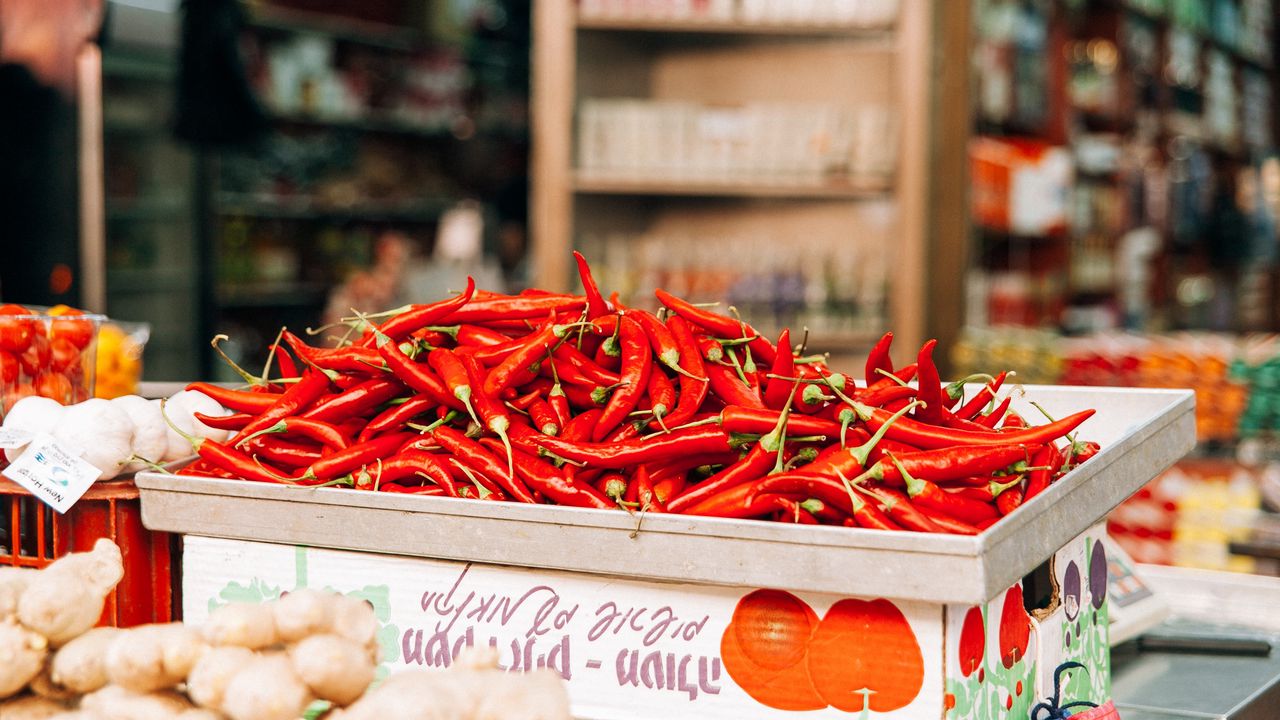 Wallpaper pepper, chilli, shop, market