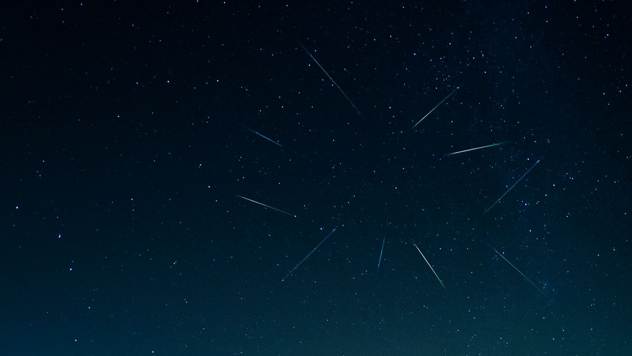 Wallpaper perseids, meteors, stars, night