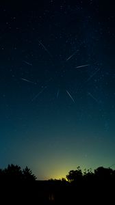 Preview wallpaper perseids, meteors, stars, night