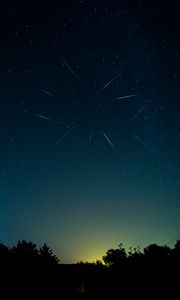 Preview wallpaper perseids, meteors, stars, night