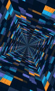 Preview wallpaper perspective, geometric, pattern, color, structure, futuristic