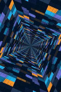 Preview wallpaper perspective, geometric, pattern, color, structure, futuristic