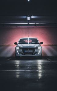 Preview wallpaper peugeot 208, peugeot, car, white, front view