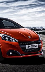 Preview wallpaper peugeot, 208, red, side view