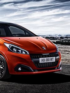 Preview wallpaper peugeot, 208, red, side view