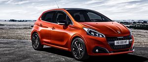 Preview wallpaper peugeot, 208, red, side view