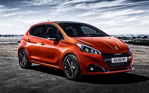 Preview wallpaper peugeot, 208, red, side view