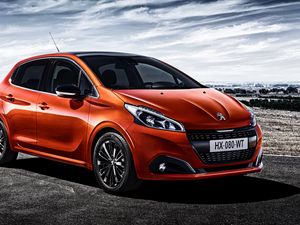 Preview wallpaper peugeot, 208, red, side view