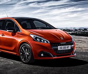 Preview wallpaper peugeot, 208, red, side view